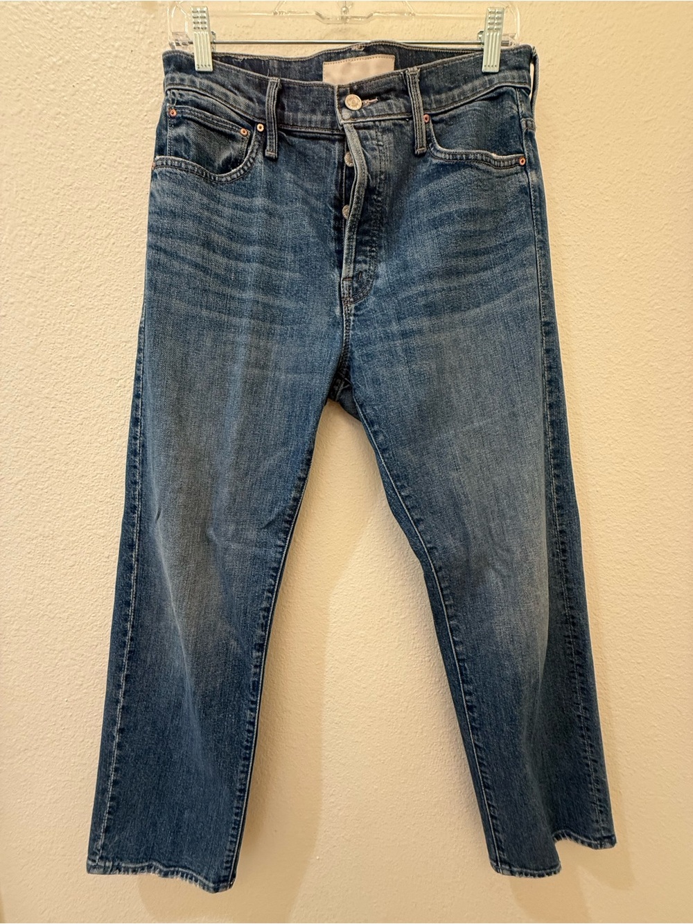MOTHER Women's Straight Jeans in Faded Blue